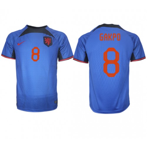 Nederland Cody Gakpo #8 Bortedrakt VM 2022 Kortermet
